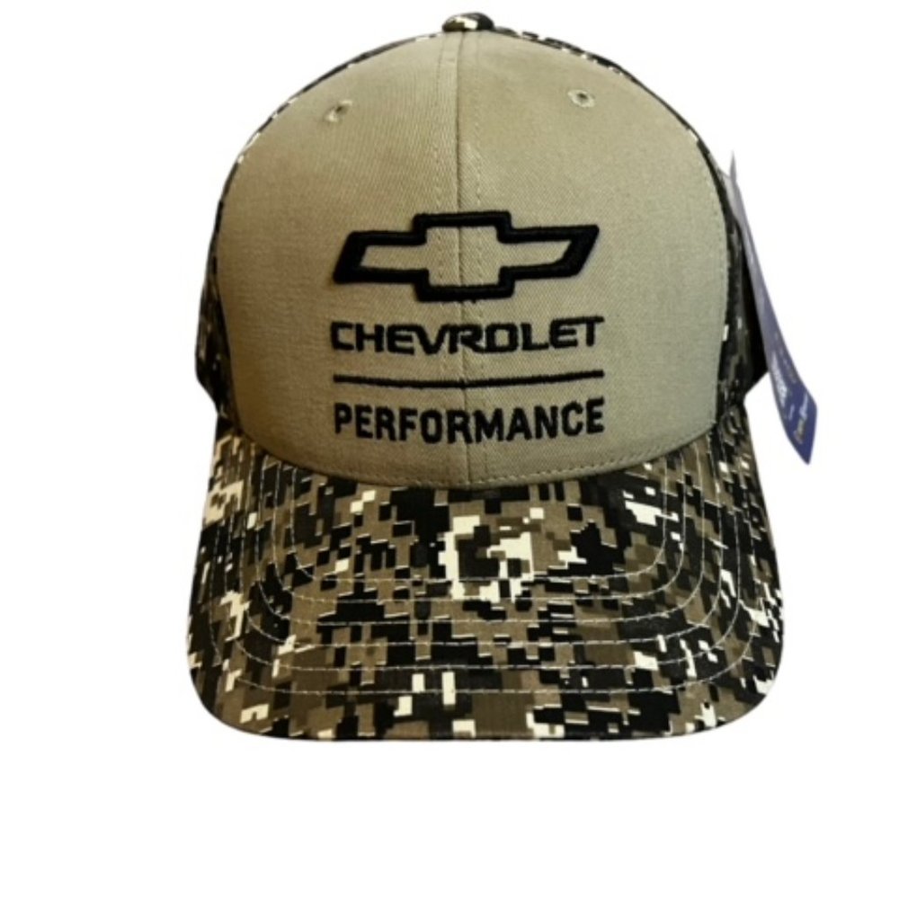 Chevrolet Performance Checkered Flag Sports Adjustable Camo Hat Cap